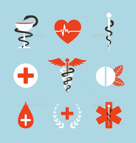 Set of graphic medicine icons. Caduceus, emergency, bowl with snake. Vector illustration. EPS and hi-res JPG included. Snake Vector, Nurse Symbol, Medicine Logo, Medical Sign, Pharmacy Design, Medical Logo Design, Medical Symbols, Medical Logo, Medical Design