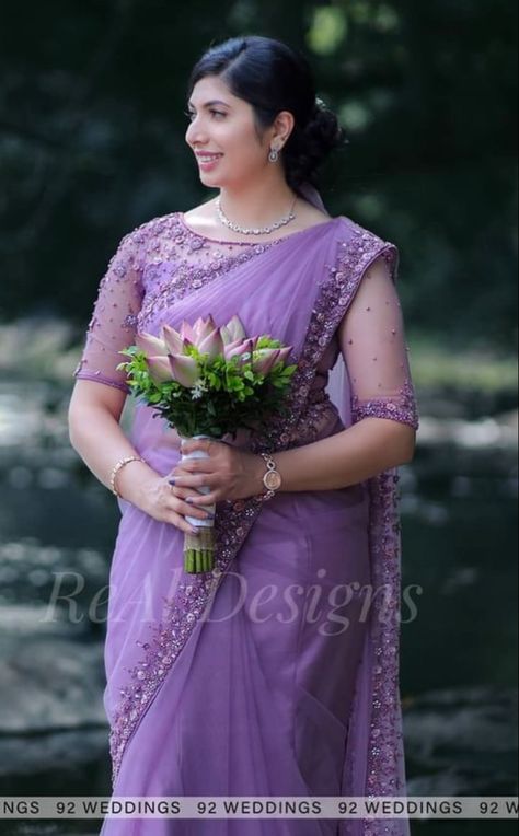 Designer Reception Saree, Fancy Sarees Wedding Party Wear, Designer Sarees Wedding Receptions, Fancy Sarees Wedding Reception, Designer Sarees Wedding Party Wear, Designer Fancy Sarees, Net Saree Blouse Designs, Christian Bridal Saree, Netted Blouse Designs