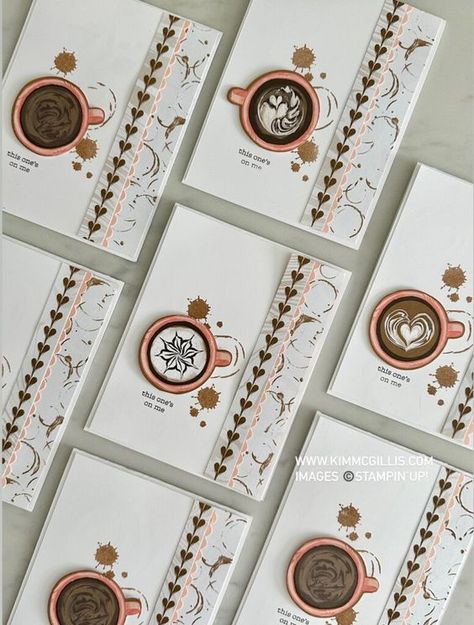 Stampin’up!’s A Little Latte Card - Kim McGillis Stampin Up A Little Latte Dsp, A Little Latte Stampin Up Cards, Stampin Up Little Latte, Su Latte Love Cards, Stampin Up Latte Love Samplers, Su Coffee With Friends Cards, Coffee Themed Cards, Cafe Cards, Stampin Up Weihnachten