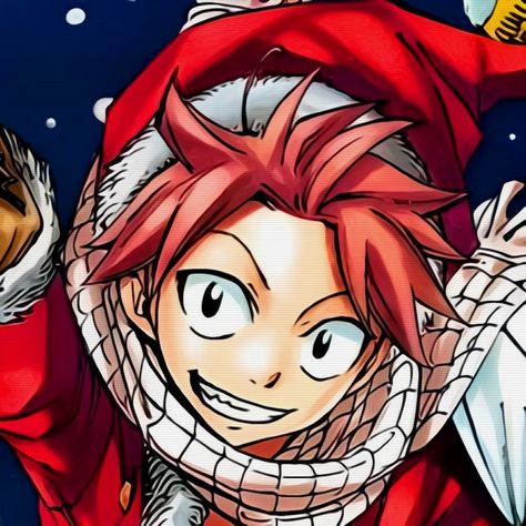 Natsu And Lucy Christmas Pfp, Fairy Tail Christmas Pfp, Natsu Christmas, Christmas Anime Icon, Natsu Pfp, Fairy Tail Pfp, Natsu Dragneel Icons, Natsu Icon, Fairy Tail Ultear