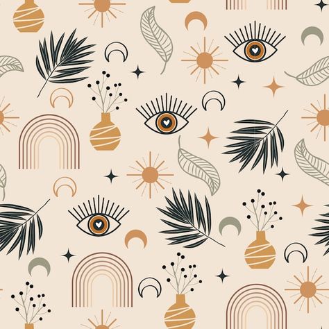 Hand drawn boho pattern design | Free Vector #Freepik #freevector #boho-pattern #bohemian-background #boho-design #bohemian Scandinavian Design Pattern, Aesthetic Lovecore, Boho Graphic Design, Boho Pattern Design, Rainbow Pattern Design, Arte Hippy, Free Vector Patterns, Magic Candle, Design Pattern Art