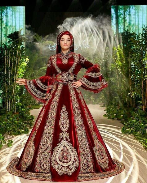 Turkish Bridal Dresses, Turkish Wedding Dress, Muslimah Clothing, Wedding Dresses Near Me, Long Caftan Dress, Muslimah Wedding Dress, Turkish Wedding, Turkish Dress, Desi Wedding Dresses