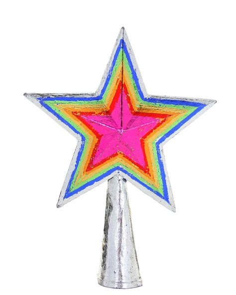 Distant December Tree Topper – Oklahoma Luxury Christmas Tree, Cody Foster, Star Tree, Neon Stripes, Star Tree Topper, Rainbow Star, Tree Topper, Christmas Tree Toppers, Holiday Tree