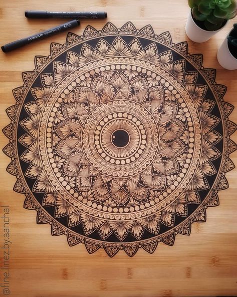 Mandala On Wood, Mandala Artwork, Mandala Drawing, Wooden Board, Mandala Art, Braided Rugs, Destiny, Your Dream, Outdoor Blanket