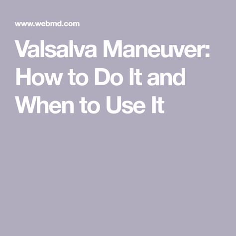 Valsalva Maneuver, Fast Heart Rate, Heart Palpitations, Atrial Fibrillation, Breathe Out, Heart And Lungs, American Heart Association, Shortness Of Breath, Mayo Clinic