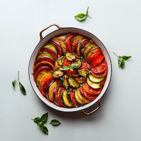 Classic French Ratatouille Recipe Vegetable Ratatouille Recipes, French Vegetable Recipes, Classic French Ratatouille Recipe, Ratatouille Recipes, French Ratatouille Recipe, French Ratatouille, Easy Ratatouille, Vegetable Ratatouille, Easy Ratatouille Recipes