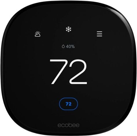 ecobee Enhanced Smart Programmable Touch-Screen Wi-Fi Thermostat with Alexa, Apple HomeKit and Google Assistant Black EB-STATE6L-01 - Best Buy Ecobee Thermostat, Smart Home System, Thermostat Wiring, Smart Thermostat, Geek Squad, Back To School Deals, Apple Homekit, Smart Thermostats, Google Assistant