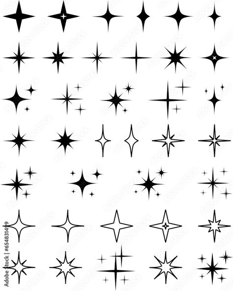 Download Retro Sparkle Stars Mid century Modern Twinkle Star Clip Art Bundle Star Icons Celestial Vector Atomic Starburst MCM Shapes Set Atomic Age Space Age Y2K 1950s 1960s Vintage Scrapbooking Stock Vector and explore similar vectors at Adobe Stock. Mid Century Stars, Mid Century Tattoo Ideas, Mid Century Modern Tattoo, Mcm Shapes, Mid Century Modern Graphic Design, Y2k Stars, Photo Surf, Atomic Age Design, Creepy Paintings