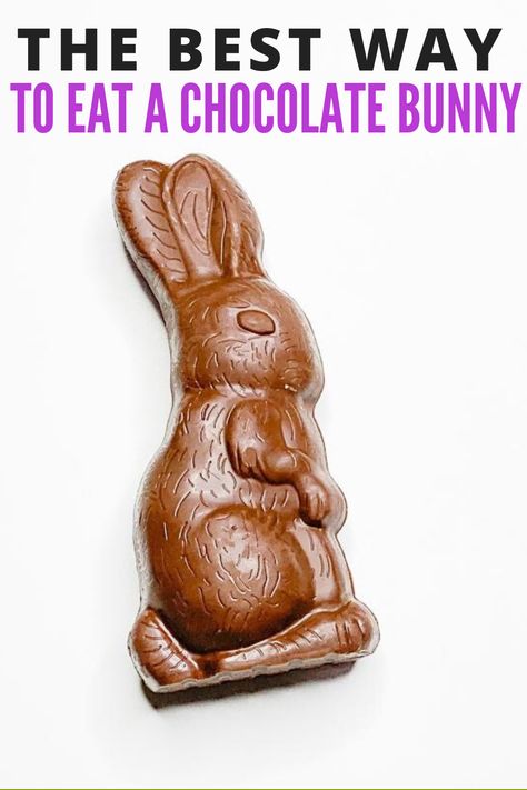 Easter is here and baskets will be filled with chocolate bunnies. This is the best way to eat a hollow chocolate bunny - we completed a taste test for you! Milk Flavors, Decorative Chocolate, Chocolate Bunnies, Chocolate Easter Bunny, I Love Chocolate, Taste Test, Did You Eat, Chocolate Bunny, Flavored Milk