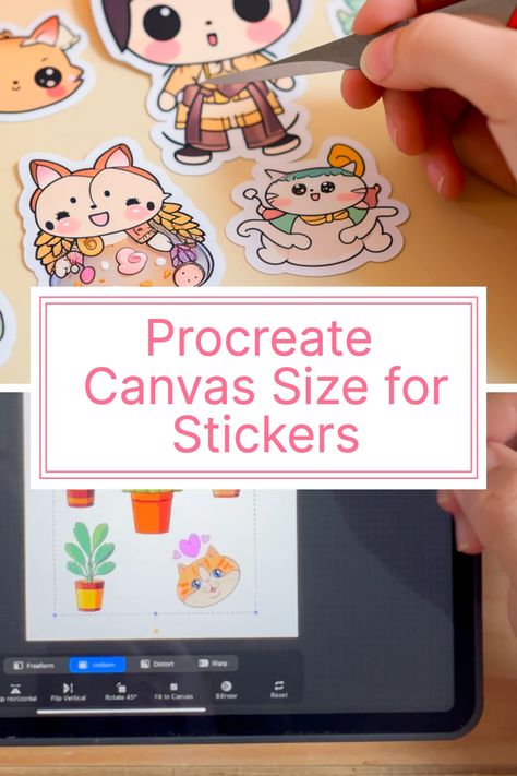 Procreate Canvas Size for Stickers: The Perfect Dimension for Your Next Project - Artsydee | Drawing, Painting, Craft & Creativity Procreate Canvas Size For Stickers, Sticker Procreate Tutorial, Sticker Sheet Size Guide, Stickers In Procreate, Procreate Canvas Size Guide, Procreate Stickers Tutorial, Artsy Stickers, Procreate Stickers, Procreate Inspiration