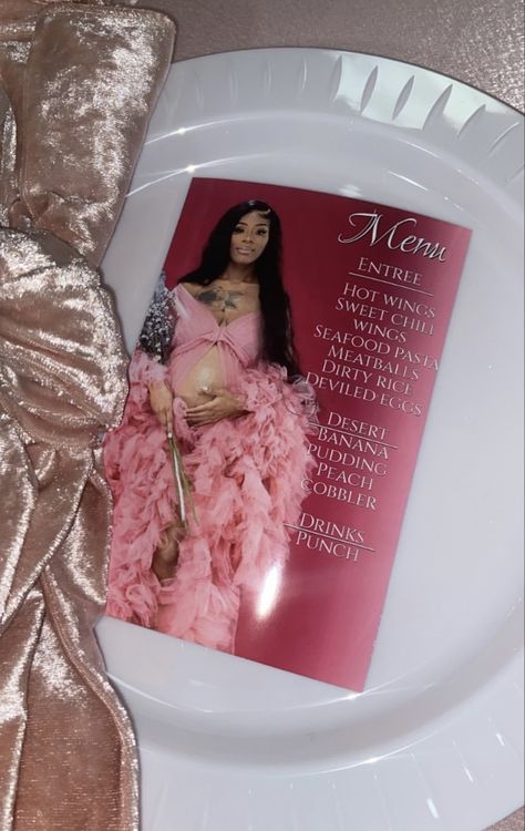 Any Shower Ideas, Boy Babyshower Theme Black People, Baby Shower Menu Ideas Black People, Babyshower Outfit Ideas Girl, Girl Babyshower Ideas Black People, Baby Shower Food Menu Ideas, Black People Baby Shower Food, Bratz Baby Shower Ideas, Baby Shower Themes Girl Black People