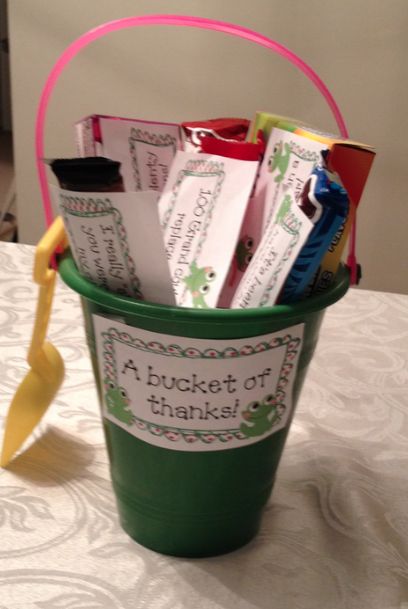 Bucket Of Thanks Gift Ideas, Bucket Of Thanks, Calendar Craft, Teacher Blogs, Manners, Teacher Gifts, Fathers Day, Gift Ideas, Thank You