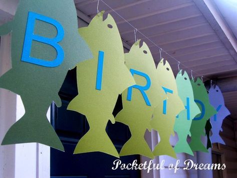 Fish Fry Party, Gone Fishing Party, Fish Banner, Fishing Theme Birthday, Fishing Theme Party, Fishing Themed Birthday Party, Camping Theme Birthday Party, Camping Theme Birthday, Fishing Birthday Party