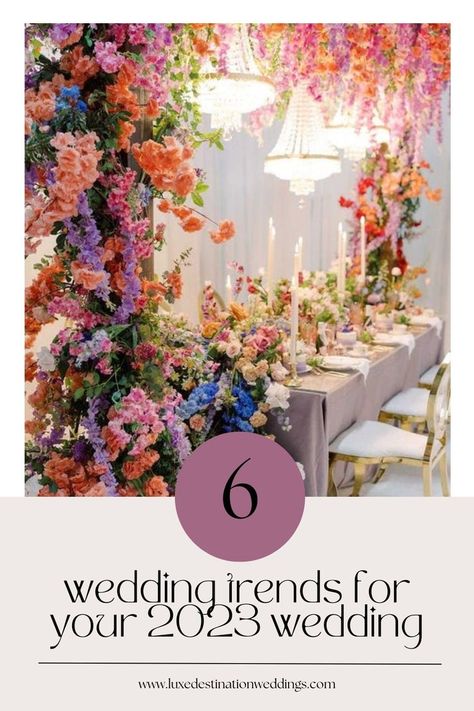 With the new year approaching quick, we’ve compiled a handful of much-anticipated destination wedding trends for 2023 that we see standing the test of time. #DestinationWeddings #weddingsblog #weddingtrends #2023destinationwedding #destinationweddinglocation #destinationweddinginspiration #weddinginspo #dreamwedding #weddingdecor Modern Wedding 2023, Wedding Trends 2023 Decoration, Wedding Trends 2023, 2023 Wedding Trends, Wedding Flower Trends, Event Trends, Top Wedding Trends, Wedding Color Trends, Luxury Wedding Decor