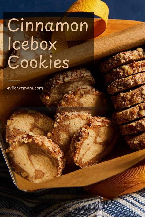 Cinnamon Icebox Cookies Ice Box Cookies, Box Cookies, Icebox Cookies, Cinnamon Nuts, Sweet Cornbread, Food Substitutions, Soft Sugar Cookies, Salad Sauce, Storing Cookies