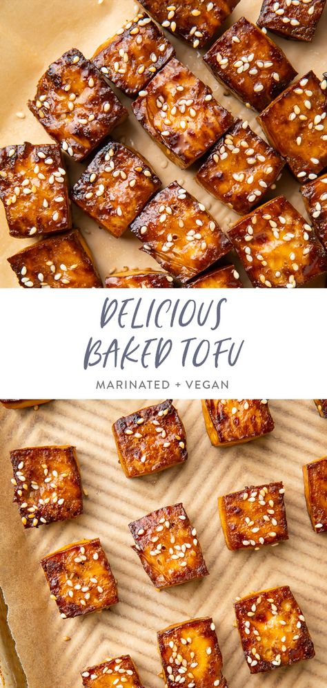 Vegan Tofu Marinade Recipes, East Tofu Recipe, Teriyaki Tofu Marinade Recipe, Crunchy Tofu Baked, Gluten Free Dairy Free Tofu Recipes, Marinated Baked Tofu, Simple Tofu Marinade, Best Tofu Marinade, Tofu Recipes Without Cornstarch