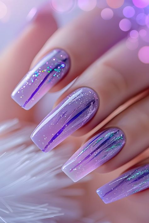 Shine with soft lavender glitter nails and stripes. Follow us for more stunning nail art ideas. Visit our blog on the bride’s ultimate guide to perfect wedding nails. Minimalist Nails | Nails Design Summer | Simple Summer Nails | Elegant Nails | Nails Easy | Elegant Touch Nails | Nails 2024 Summer | Nails Design With Rhinestones | Nails Elegant Classy | White Nails | Wedding Day Nails | Almond Nails | Nails Inspo 2024 | Nails Summer 2024 | Trendy Nails | Nails With Charms | Nails Design White Nails Wedding, Nails Elegant Classy, Classy White Nails, Nails With Stripes, Nail Art Elegant, Charms Nails, Nails With Charms, Purple Nail Art Designs, Elegant Touch Nails