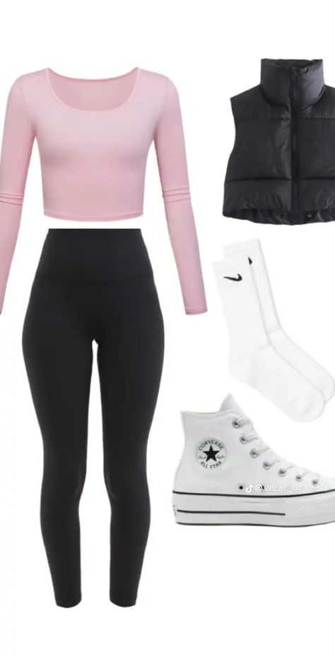 Outfits With Gilets, Winter Chav Outfits, Chav Outfit Ideas, Chav Summer Fits, Chav Aesthetic Outfits, Teen Girl School Outfits, 1 Day Of School Outfits, Winter Outfits Teenage Girl, Shffls Outfits