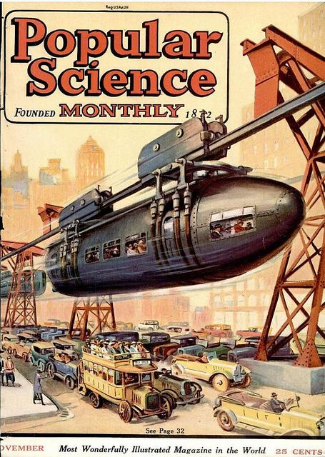 Popular Science Monthly Nov 1923 Dieselpunk City, Canal City, Arte Nerd, Science Magazine, Pulp Covers, World Of Tomorrow, Classic Sci Fi, Popular Mechanics, Popular Science