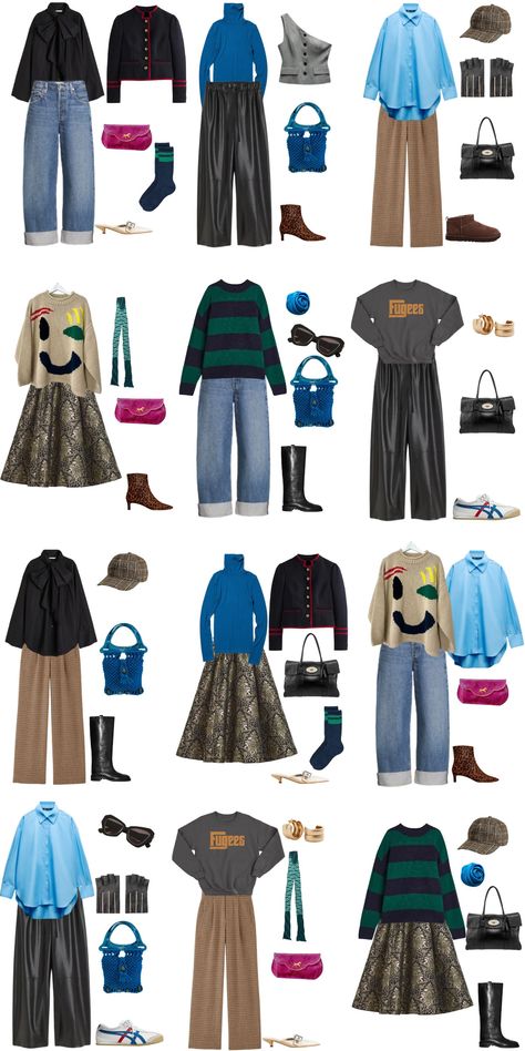 A 12 Piece Eclectic Fall Capsule Wardrobe - livelovesara Graphic Designer Fashion Style, Graphic Designer Outfit Style Work, Eclectic Dressing Style, Eclectic Maximalism Outfit, Maximalist Outfit Ideas, Style Adjectives, Eclectic Outfits For Women, Eclectic Style Fashion, Maximalist Style Fashion