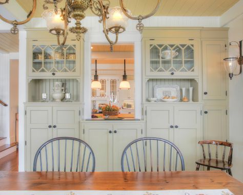 Dining Room Kitchen Pass Through--LOVE! Kitchen Pass Through To Dining Room, Kitchen Pass Through, Kitchen Pass, Dining Room Built In, Traditional Dining Rooms, Built In Cabinet, Traditional Dining, Traditional Dining Room, Butler Pantry