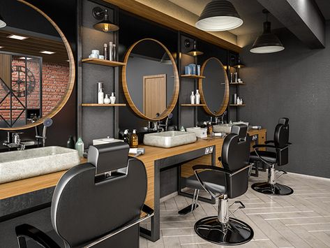 Barbershop Design Interior, Barbershop Ideas, Barber Shop Interior, Restaurant Design Inspiration, Architecture Set, Hair Salon Interior, Home Bar Rooms, Salon Suites Decor, Barbershop Design