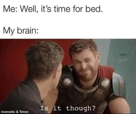 When you're struggling with insomnia, here are the best relatable (and funny) can't sleep memes you'll want to scroll through. Cant Sleep Meme, Sleep Memes, Cant Sleep Quotes, Insomnia Funny, Sleep Meme Funny, Sleep Meme, Natural Sleep Aid, When You Cant Sleep, Good Nights