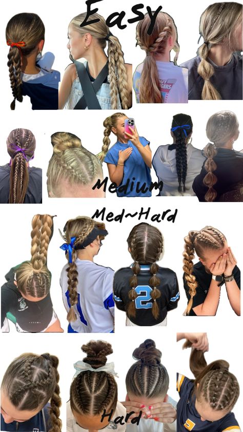 Cute Volleyball Hairstyles, Cute Sporty Hairstyles, Soccer Hairstyles, Soccer Hair, Preppy Hairstyles, Hairstyle Examples, Hair Inspiration Long, Sport Hair, Hairstyles For Layered Hair