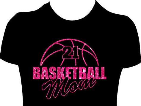 Basketball Mom, Personalized with Number with Glitter Or no Glitter Tshirt Ball Mom Shirts, Basketball Cheers, Basketball Tricks, Basketball Mom Shirts, Cheer Mom Shirts, Basketball Tees, Basketball Design, Basketball Training, Spirit Shirts