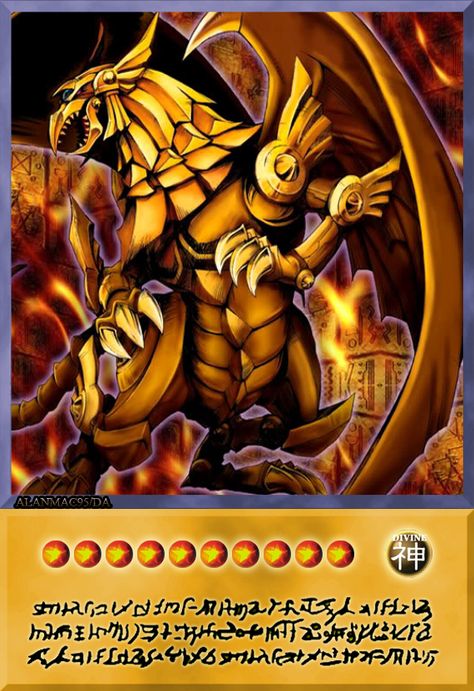 The Winged Dragon of Ra ( Hieratic ) by ALANMAC95 Winged Dragon Of Ra, Winged Dragon, Golden Dragon, Yu Gi Oh