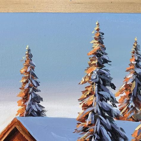 John Rowell Correa 🇵🇭 on Instagram: "Just uploded new YouTube video! Have a great day! 🥰" Landscape Winter Painting, Gouache Winter Painting, Winter Road Painting, Winter Oil Paintings Landscapes, Painting Vibes, Winter Cabin Painting, Winter Paintings, Winter Landscape Painting, Winter Painting