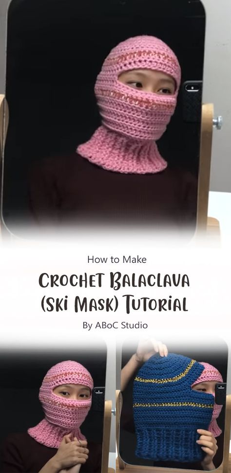 In this tutorial, ABoC Studio will guide you through the process of creating a stylish and cozy crochet balaclava, also known as a ski mask. This practical accessory is perfect for staying warm during cold winter days or enjoying outdoor activities such as skiing and snowboarding. Crochet Full Face Mask, Ski Mask Pattern Crochet, Mens Crochet Ski Mask Free Pattern, Crochet Face Cover, Crochet Sheisty Mask, Crochet Ski Mask Pattern Free, Crochet Face Mask Pattern Free, Crochet Mask Pattern Free, Crochet Balaclava Men