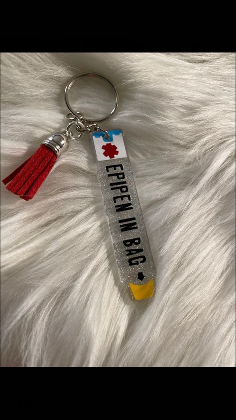 Epipen Case, Epi Pen, Epi Pen Case, Medical Bag, Acrylic Keychain, Pen Case, Allergies, Keychains, Cricut