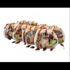 Teriyaki Chicken Dragon Roll - St Pierre's Sushi Chicken Dragon, Dragon Roll, Teriyaki Chicken, Sushi Rolls, Mediterranean Diet, Serving Size, Rolls, Nutrition, Diet