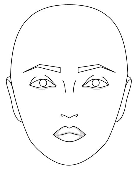 Makeup looks for Fashion Illustration — amiko simonetti Face To Draw Makeup On, Face For Makeup Drawing Base, Blank Face Drawing, Face Pattern Drawing, Drawing Model Face, Face For Makeup Drawing, Perfect Face Template, Amiko Simonetti, Tutorial On Drawing