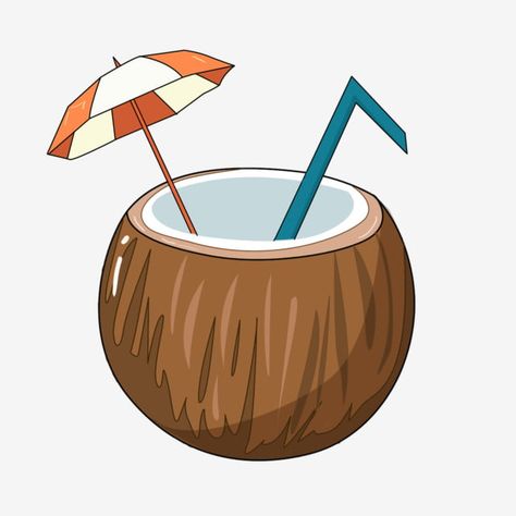 Coco Png, Coconut Clipart, Umbrella Png, Pineapple Backgrounds, Decorative Umbrella, Cocktails Clipart, Coconut Juice, Craft Ideas Paper, Fruit Labels