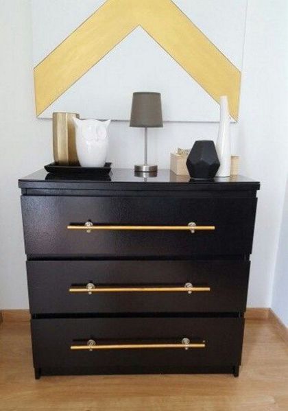 57 Ways To Incorporate IKEA Malm Dresser Into Your Décor Black Malm Dresser, Malm Dresser Hack, Ikea Black, Dresser Hack, Malm Bed, Ikea Malm Dresser, Malm Dresser, Hack Ikea, Hacks Ikea