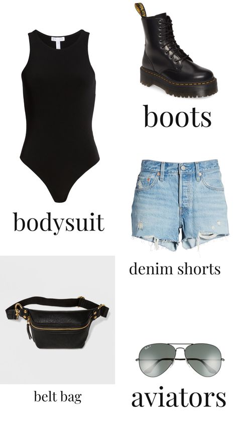 Black Bodysuit And Shorts Outfit, Shorts With Black Boots, Shorts Bodysuit Outfits, Shorts And Bodysuit Outfits, Gig Outfits, Flow 2000, Boots For Summer, Black Bodysuit Outfit, Bodysuit And Shorts