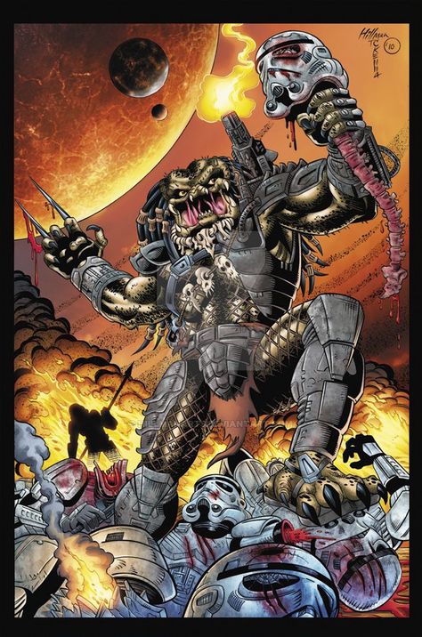 Predator Comics, Gary Frank, Mark Mckenna, Predator Artwork, Predator Alien Art, Art Alien, Arte Alien, The Predator, Marvel Artwork