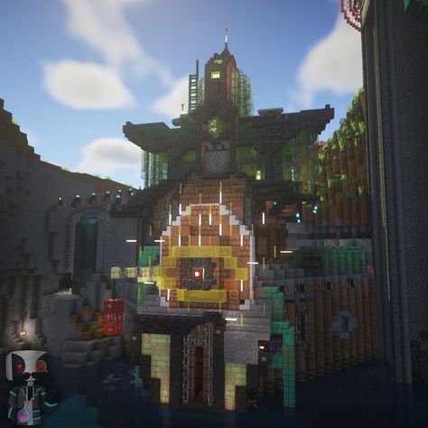 The Arcane inspired bar from episode 16 of Randomcraft. Click through to watch it. #Minecraft #Minecraftbuilds #Arcane Arcane Minecraft, Steampunk Bar, Minecraft Steampunk, Minecraft Builds, Watch It, Cyberpunk, Minecraft, Sci Fi, Bar