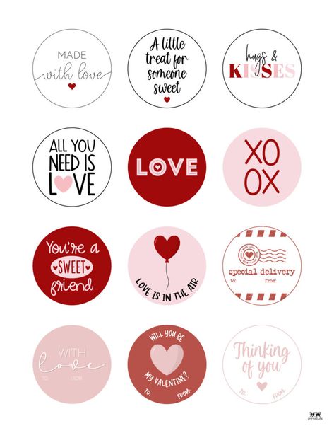 Made With Love Printable Tags, Valentines Day Stickers Free Printables, Valentine Stickers Free Printables, Valentine’s Day Stickers, Valentines Day Scrapbook, Free Printable Valentines Tags, Valentines Day Printables, Card For Valentines Day, Valentines Designs