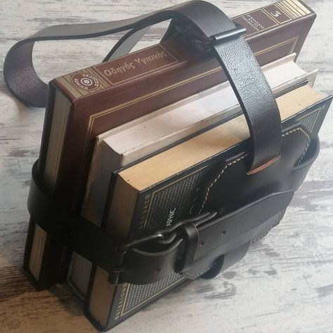 Book Holster, Book Belt, Book Carrier, Book Strap, Belt Holder, Book Holder, Steampunk Accessories, Leather Book, Book Holders