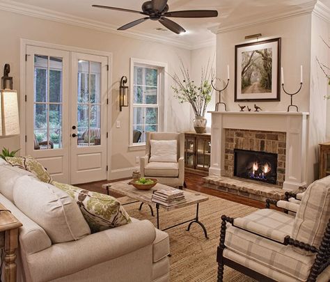 Southern Comfort Aesthetic, Southern Interior Design Living Room, Southern Costal Decorating, High End Coastal Interiors, Southern Transitional Decor, Low Country Living Room, Coastal Southern Decor, Modern Southern Living Room, Southern Coastal Homes Interiors