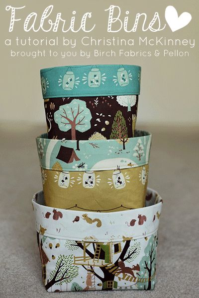 birchfabrics: Tutorial: fabric bins featuring fort firefly by christina mckinney {a Pellon® & Birch Fabrics partnered project} Syprosjekter For Nybegynnere, Fabric Box, Diy Sewing Gifts, Quilted Purse, Sew Ins, Sewing Tutorials Free, Fabric Boxes, Creation Couture, Fabric Bins