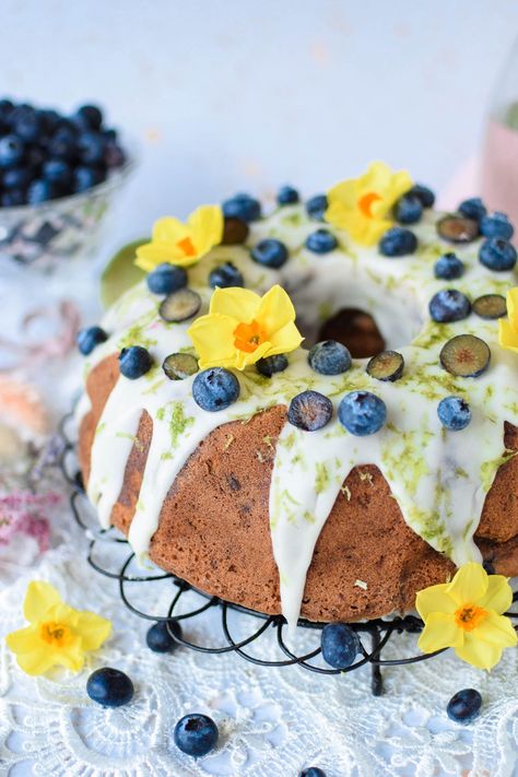 Lime Blueberry, Dining Light, Creamy Pasta Sauce, Alfresco Dining, Buttercream Recipe, Delicious Cakes, Blueberry Cake, Creamy Pasta, Lime Zest