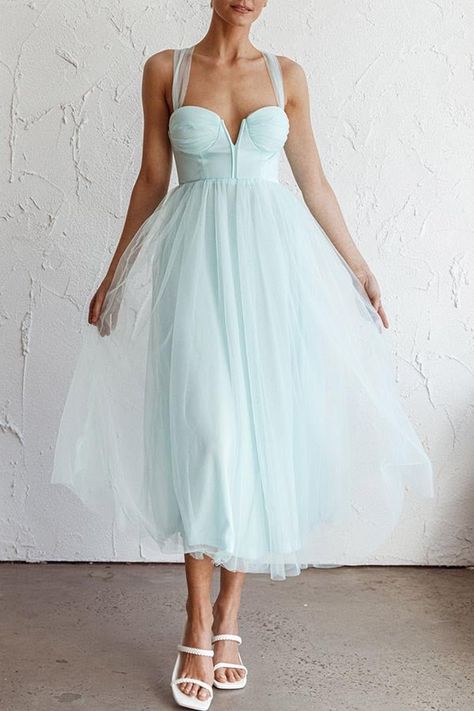 Midi Dress Classy, Mint Midi Dress, Lost For Words, Pink Dress Shoes, Tulle Midi Dress, Dress Mint, Tulle Sleeves, Mesh Skirt, Easter Dress