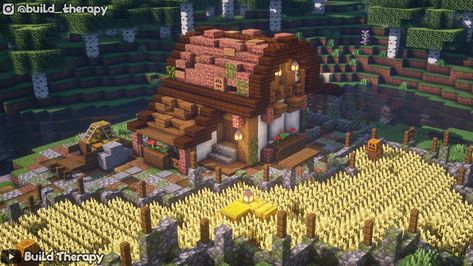 Minecraft Farmhouse, Medieval House, Minecraft Structures, Minecraft House Plans, Minecraft Farm, Bangunan Minecraft, Minecraft Cottage, Minecraft Castle, Minecraft Medieval