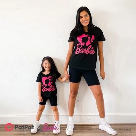 PatPat US - Baby, Toddler, Kids Clothes & Matching Family Outfits Barbie Mommy And Me, Pink Heart Print, Clothes Matching, Newborn Baby Clothes, Kids Designer Clothes, Barbie Outfits, Disney Barbie, Heart Letter, Family Matching Outfits