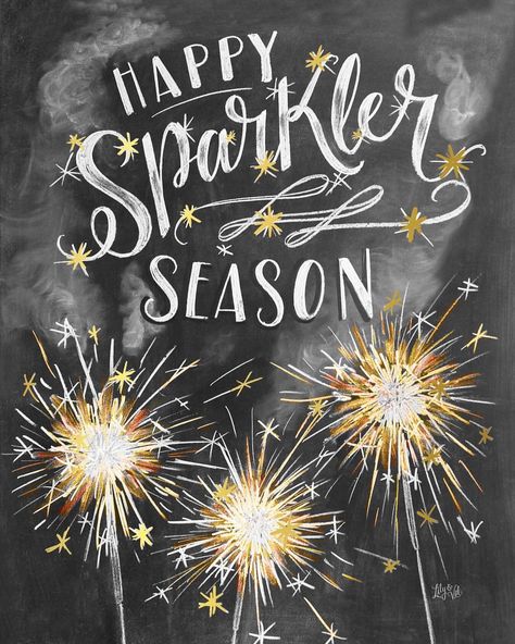 1,030 Likes, 27 Comments - Valerie McKeehan (@valeriemckeehan) on Instagram: “Happy official first day of summer, friends! Let sparkler season begin! ✨✨✨ This card is the part…” Summer Chalkboard, Chalkboard Wall Art, Lily And Val, Blackboard Art, Chalk Sign, Chalkboard Drawings, Chalkboard Lettering, Chalk Lettering, Chalkboard Designs