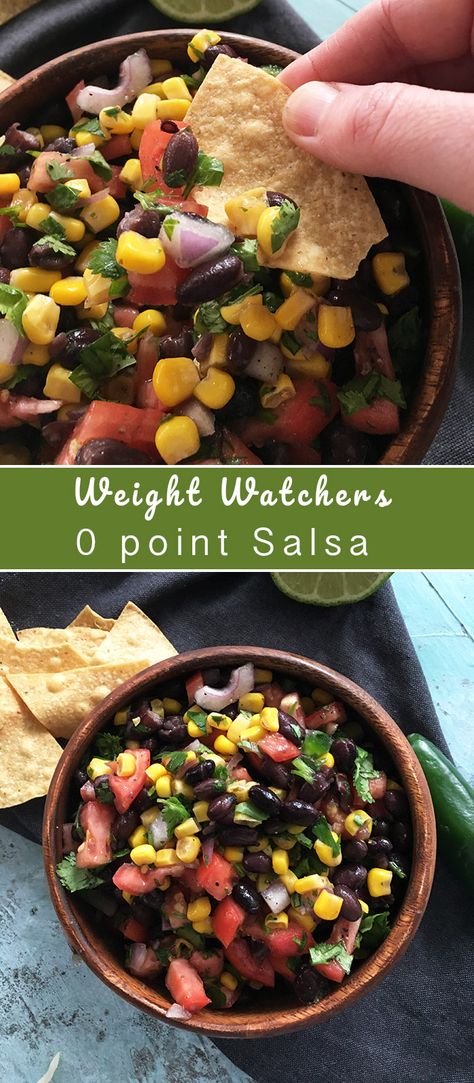 Ww Appetizers, Weight Watchers Appetizers, Recipe Diaries, Summer Salsa, Weight Watchers Meal Plans, Salsa Guacamole, Weight Watchers Snacks, Weight Watcher Dinners, Resep Diet